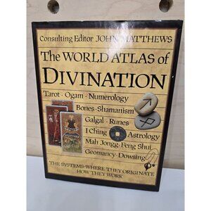 The World Atlas of Divination Hardcover Book by John Matthews Tarot Astrology